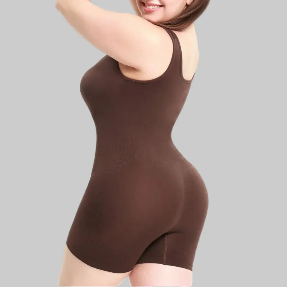 Scoop Neck Wide Strap Shaping Romper eprolo