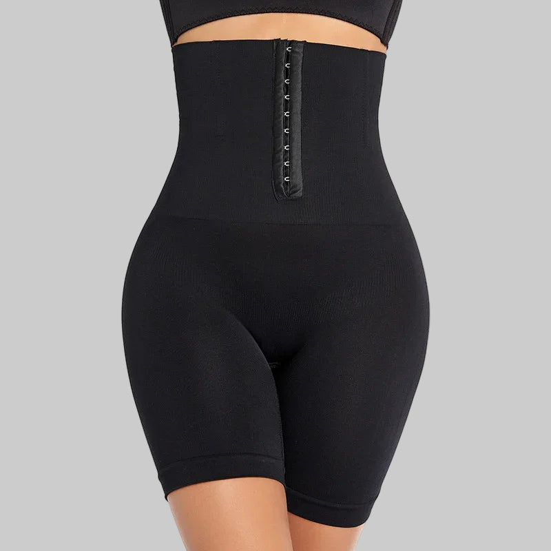High Waist Abdominal Pants Women's Postpartum Corset Belly Raise Hip Leggings Buckle Adjustment Seamless Boxer Large Size Body Shaper Pants eprolo