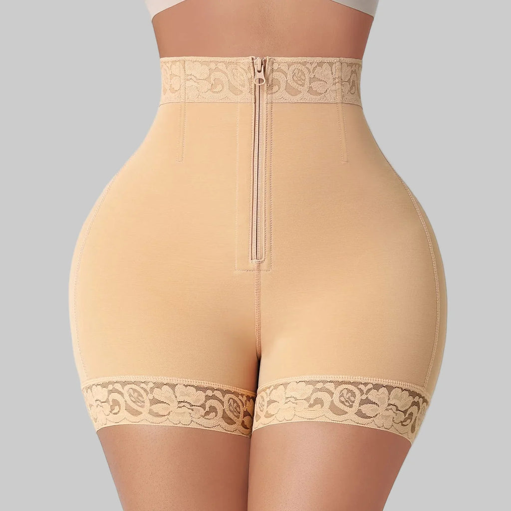Lace waist cinching waist cinching and hip lifting postpartum high waisted shapewear pants eprolo